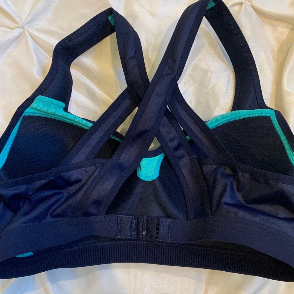 VSX Sport Blue/Green Sports Bra sz 36 B - Picture 2 of 6